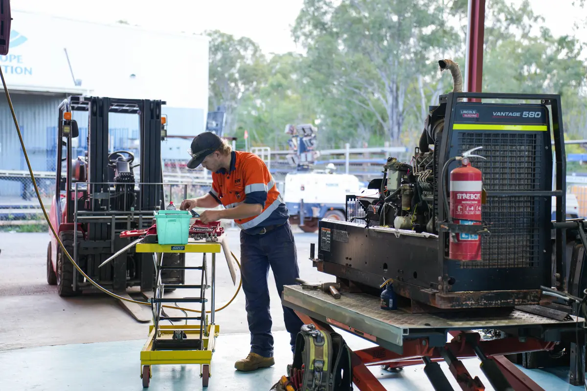 ACES technicians at work in the Gladstone workshop